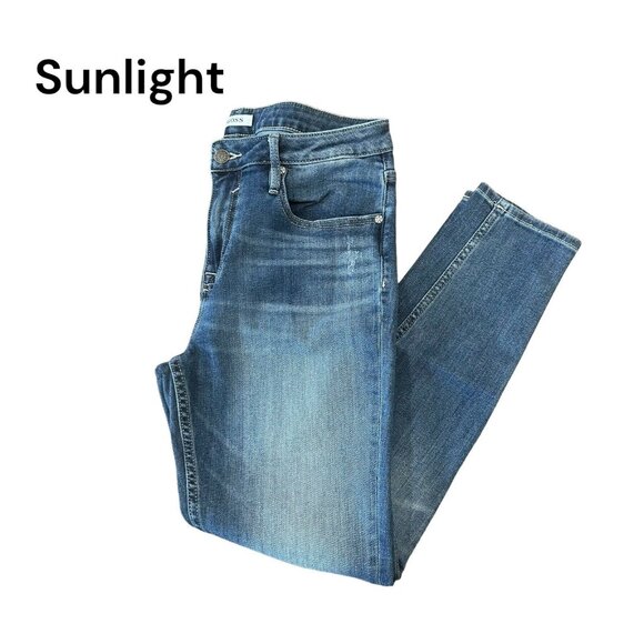 Vigoss Denim - Vigoss Women Jeans Size 31 Marley Skinny Distressed Blue Denim Jeans Mid Rise